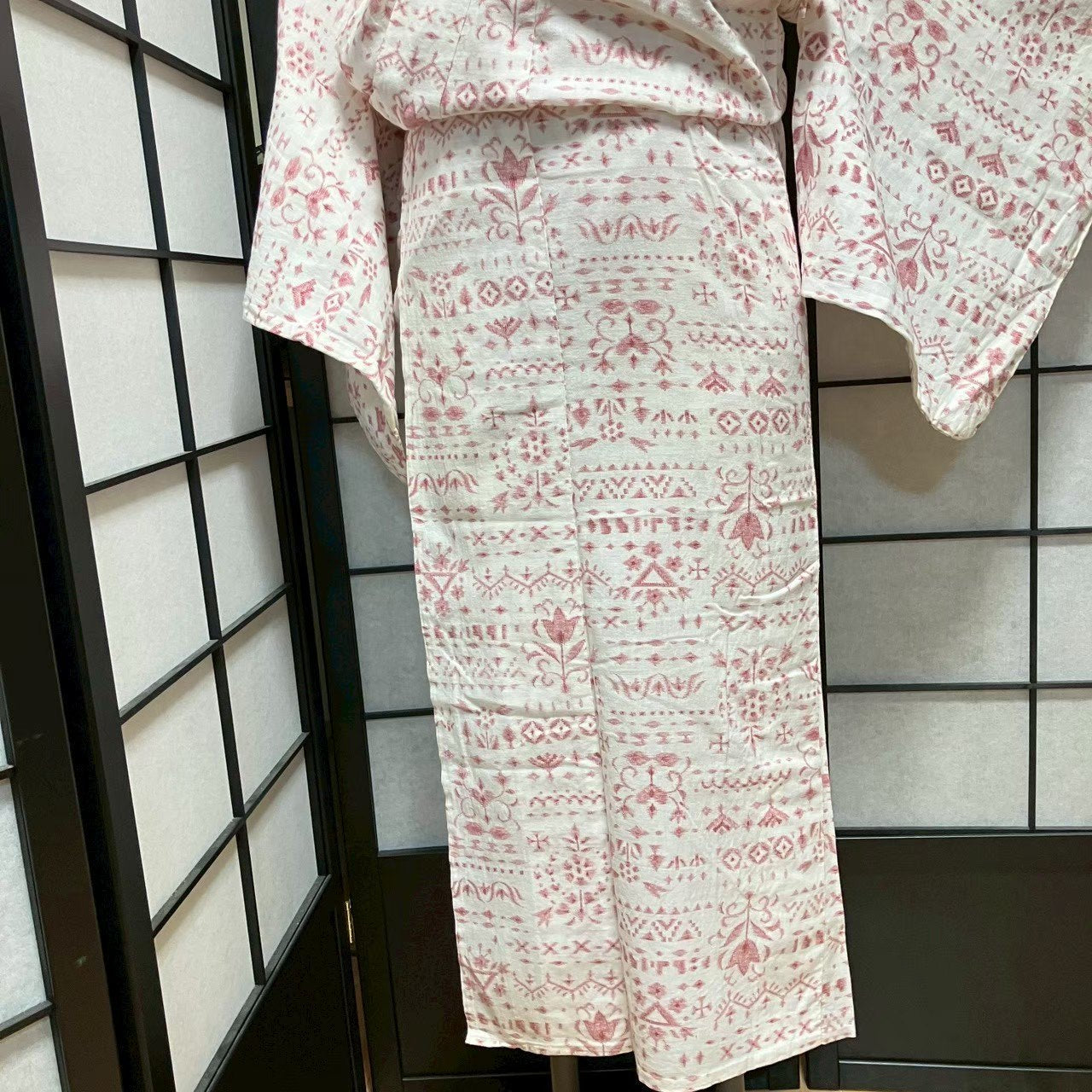 ［9079］浴衣 抽象文様 ゆかた レディース リメイク 綿