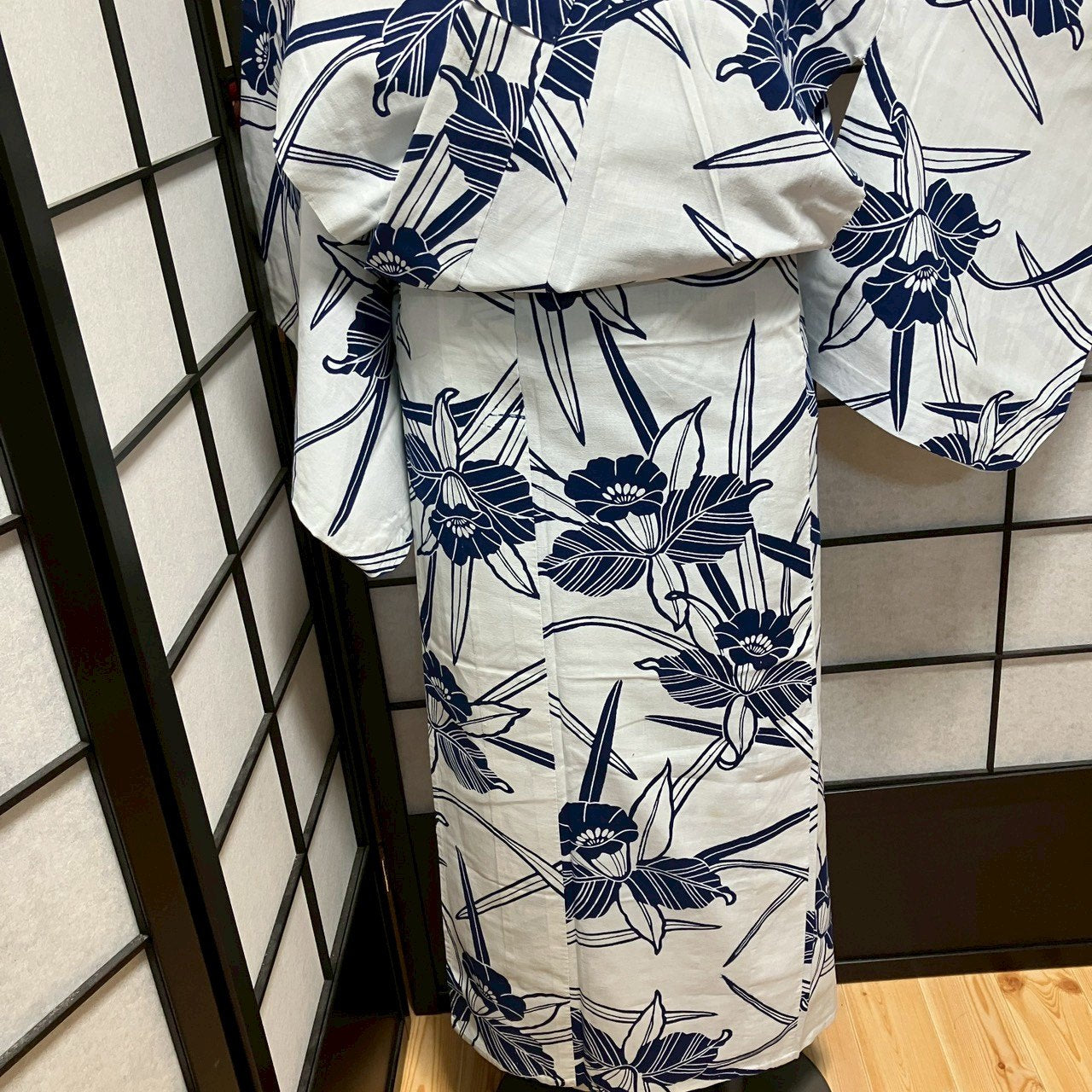 ［9106］浴衣 草花文様 ゆかた レディース 綿 リメイク