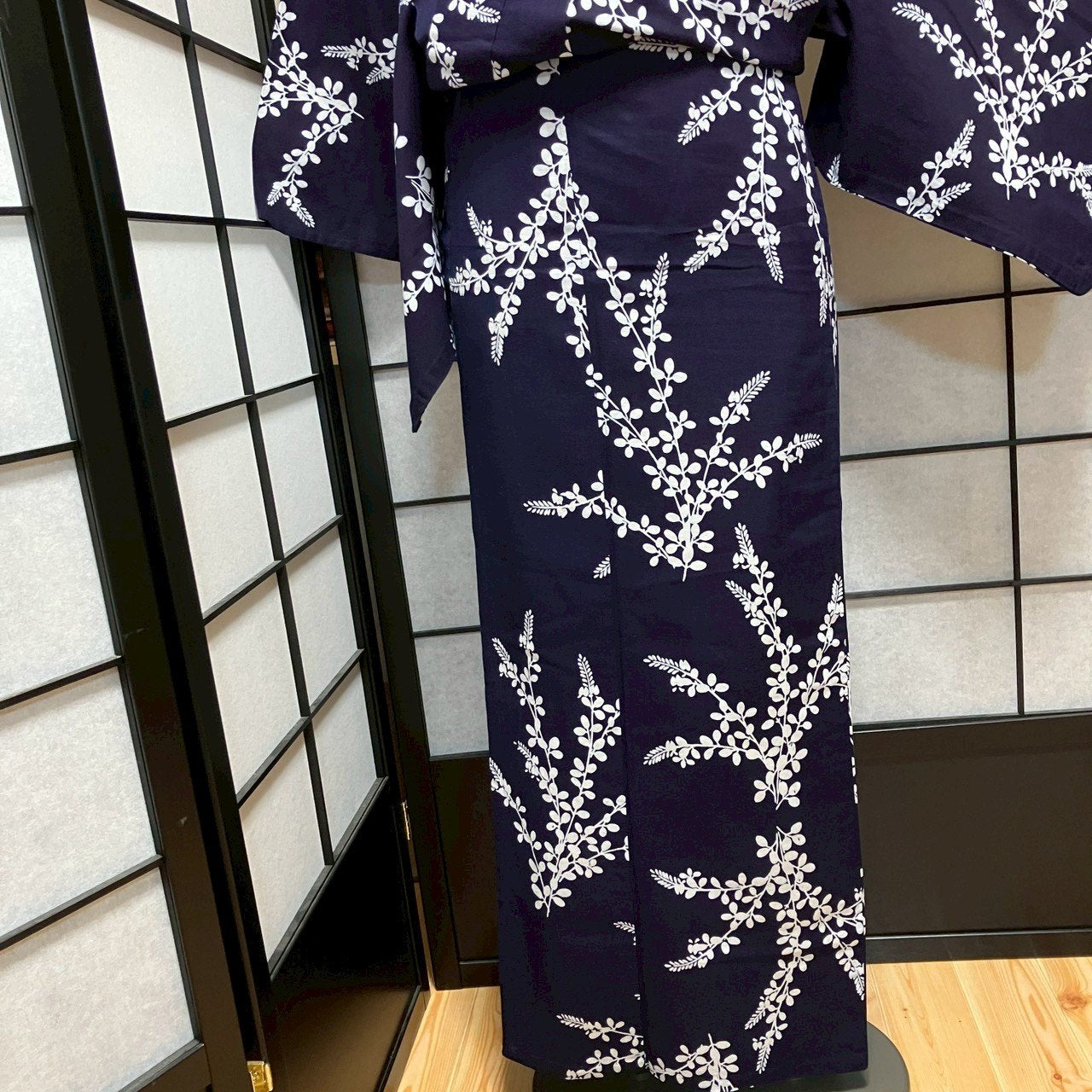 8756# Japanese Yukata Womens Vintage Fabric Cotton Robe Kimono Traditional