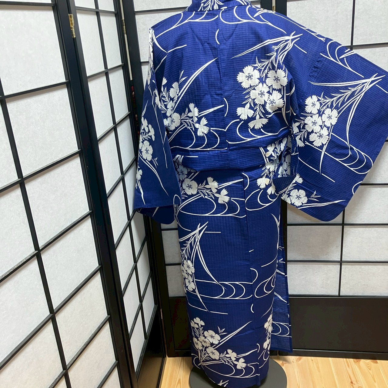 ［9130］浴衣 草花流水文様 ゆかた レディース リメイク 綿