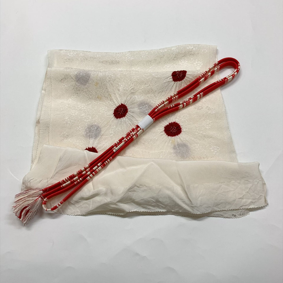 ［9880］帯締め 帯揚げ セット 草花文様 絞り 正絹 着物 帯絞め