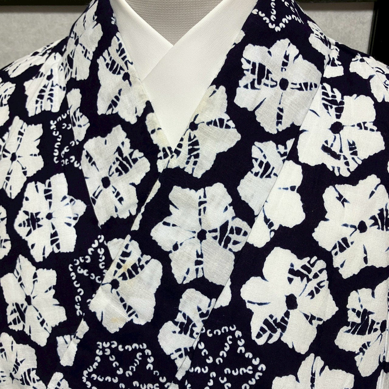 ［9492］浴衣 花吉祥文様 ゆかた レディース リメイク 綿