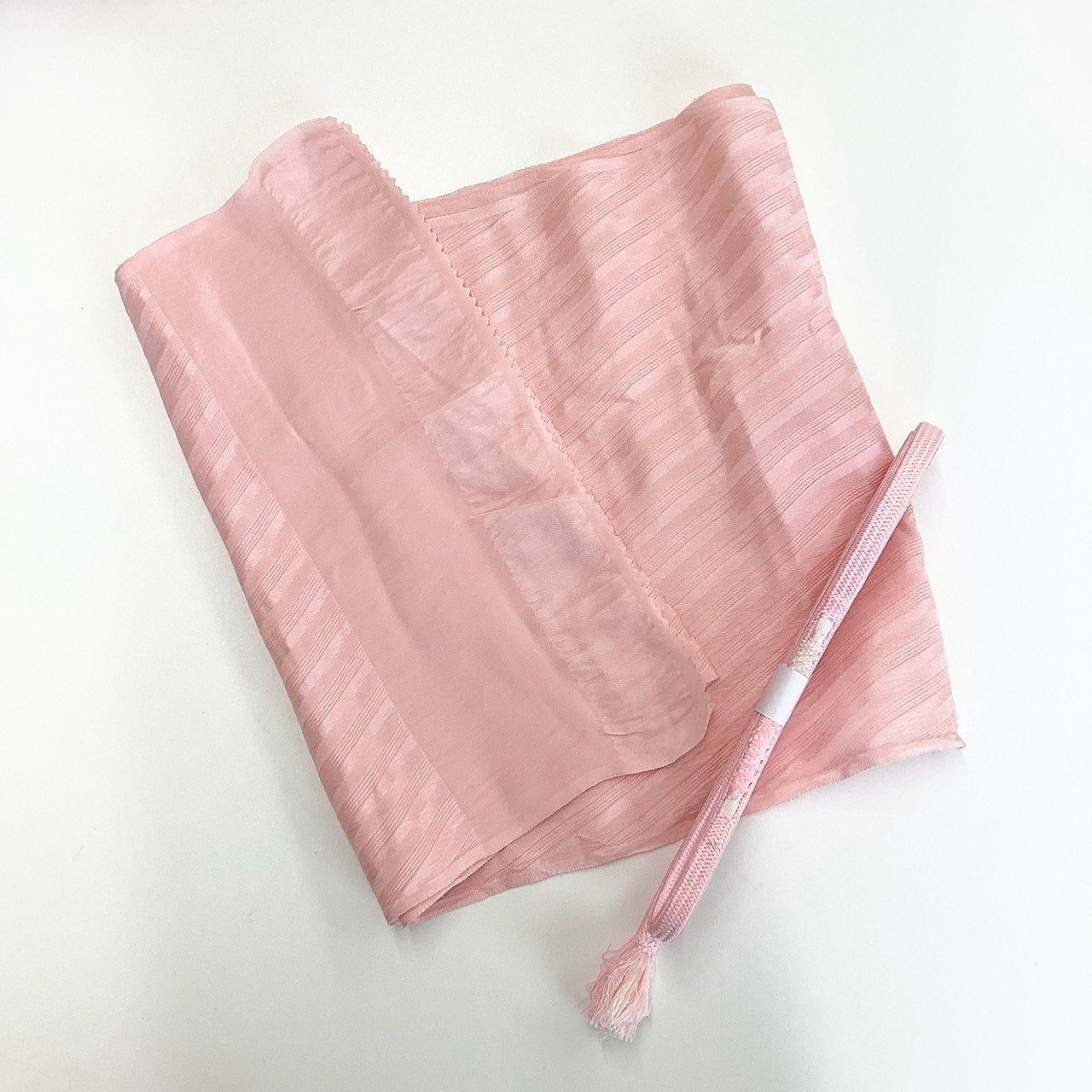 ［9190］帯締め 帯揚げ セット 斜縞 正絹 着物 帯絞め