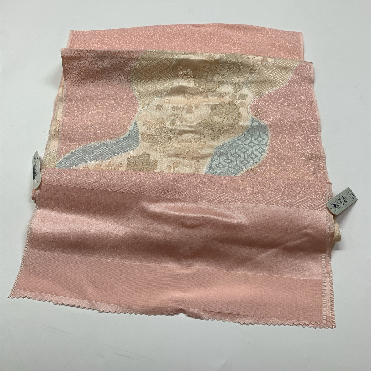 ［9288］帯締め 帯揚げ セット 草花吉祥文様 金糸 正絹 着物 帯絞め