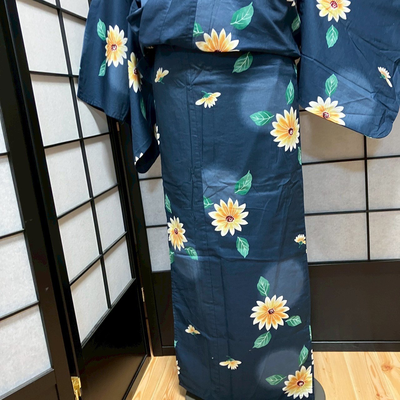 8771# Japanese Yukata Womens Vintage Fabric Cotton Robe Kimono Traditional