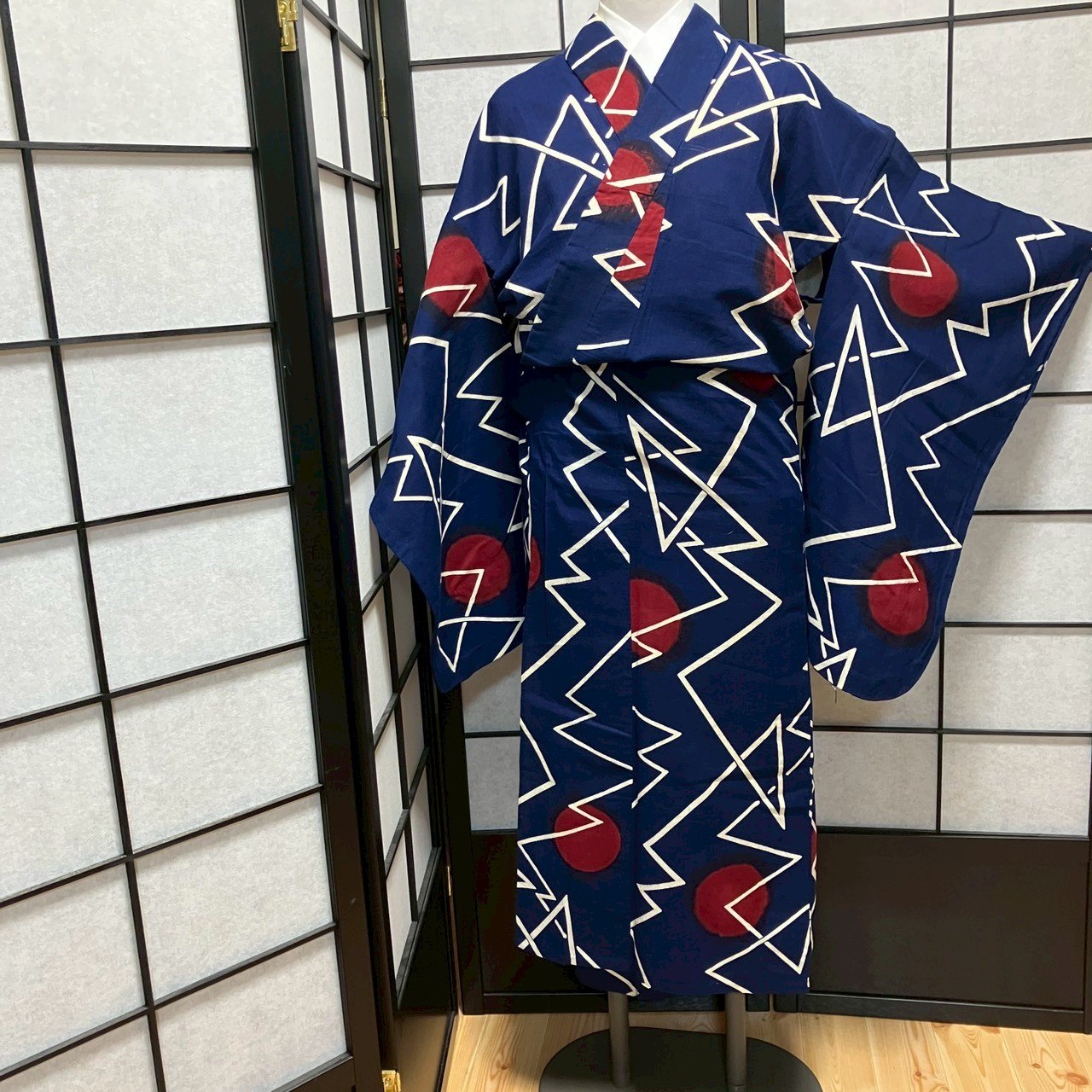 8780# Japanese Yukata Womens Vintage Fabric Cotton Robe Kimono Traditional