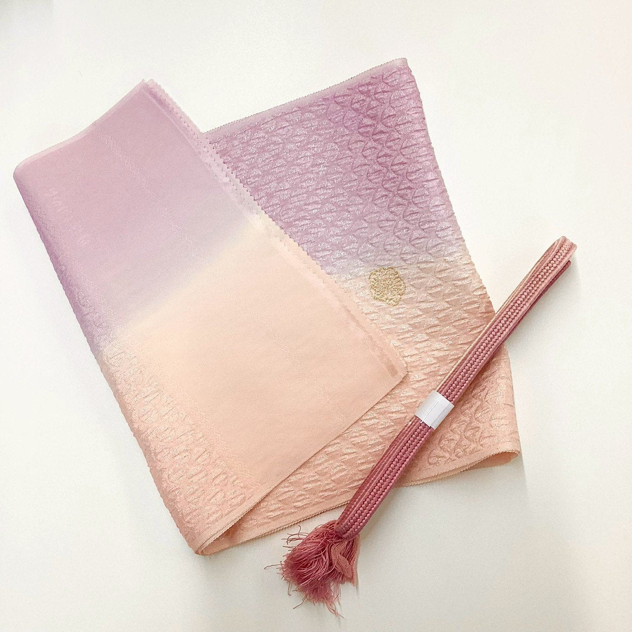 ［8231］帯締め 帯揚げ セット 丹後ちりめん 金銀糸 ぼかし 正絹 着物 帯絞め