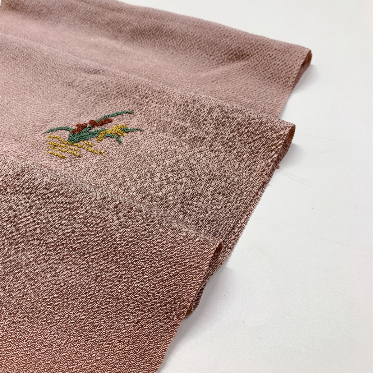 ［9786］帯締め 帯揚げ セット 草木文様 刺繍 正絹 着物 帯絞め