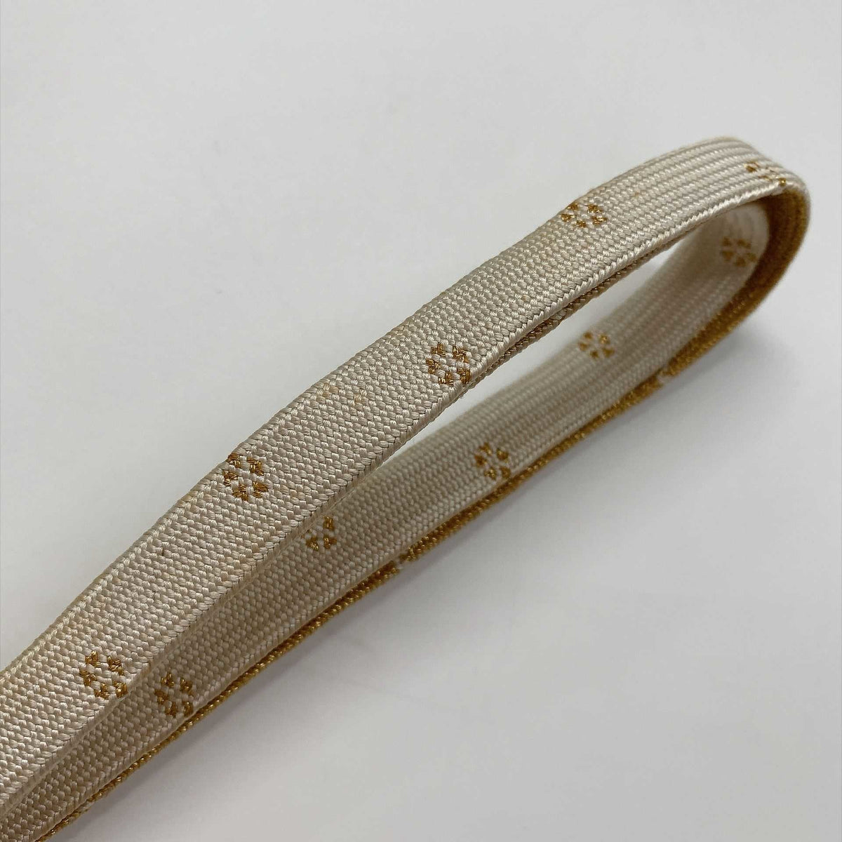 ［9295］帯締め 帯揚げ セット 霞文様 金糸 白 正絹 着物 帯絞め