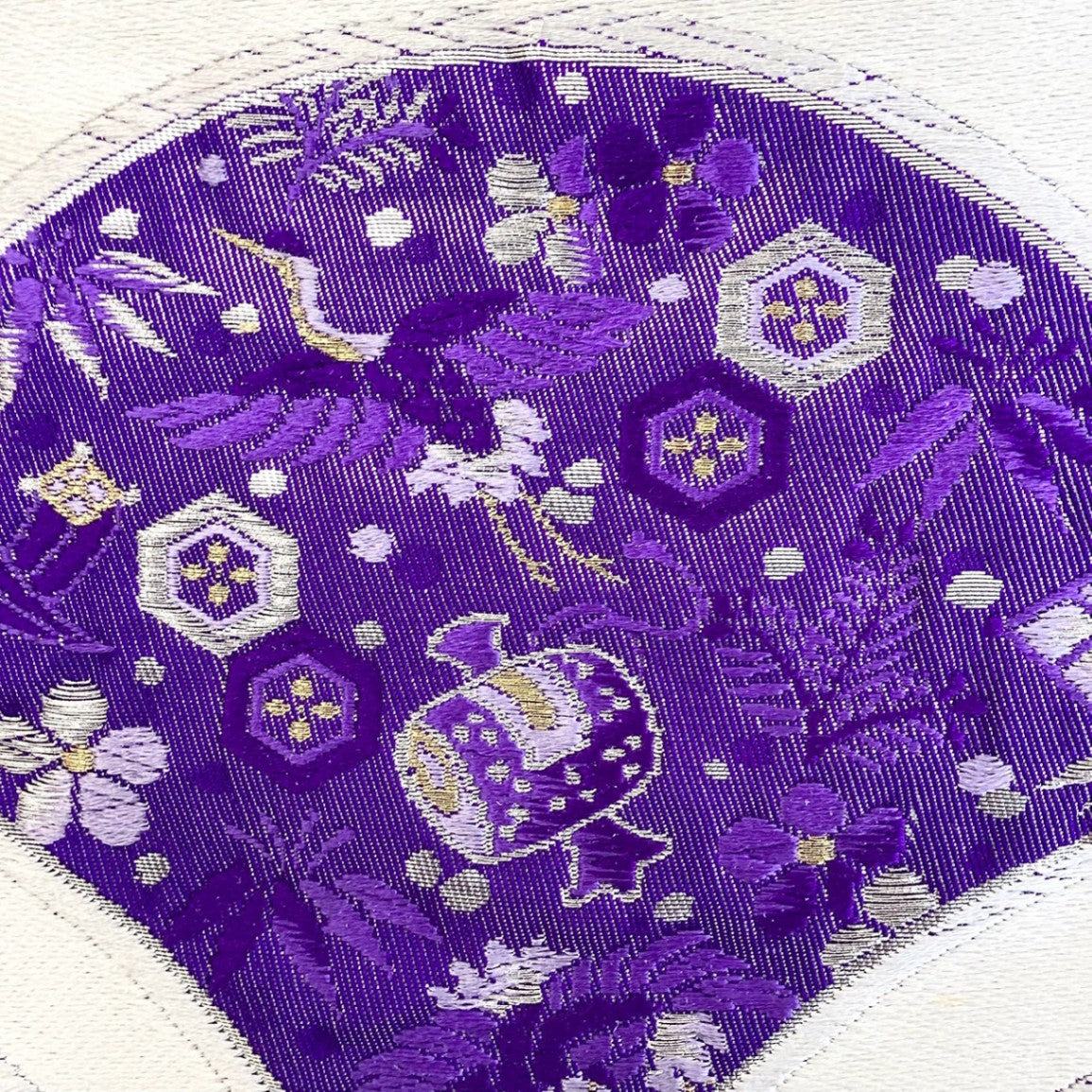 ［8905］袋帯 宝尽し 青海波 金銀糸 六通 正絹 着物 フォーマル