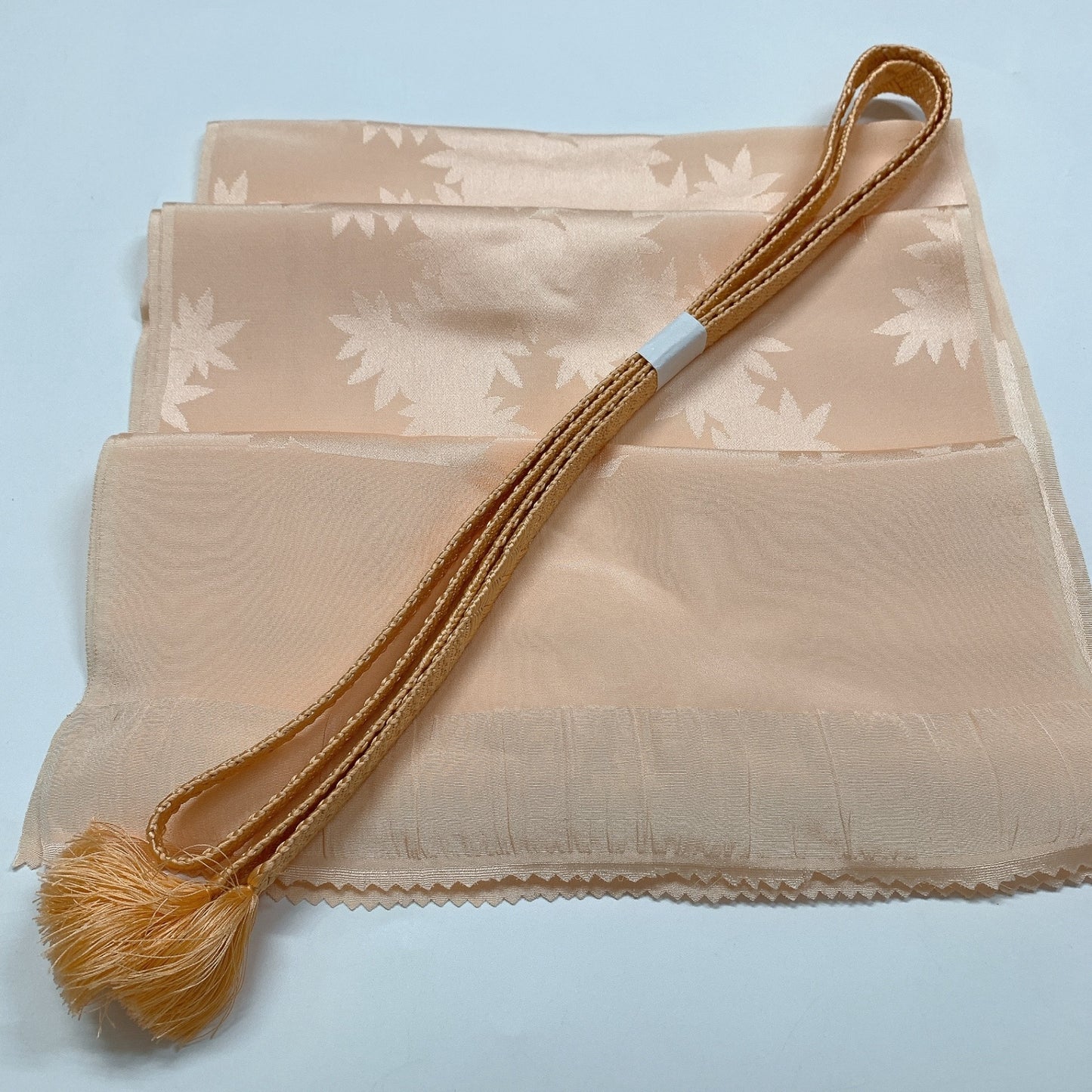 ［9045］帯締め 帯揚げ セット 草花文様 正絹 着物 帯絞め
