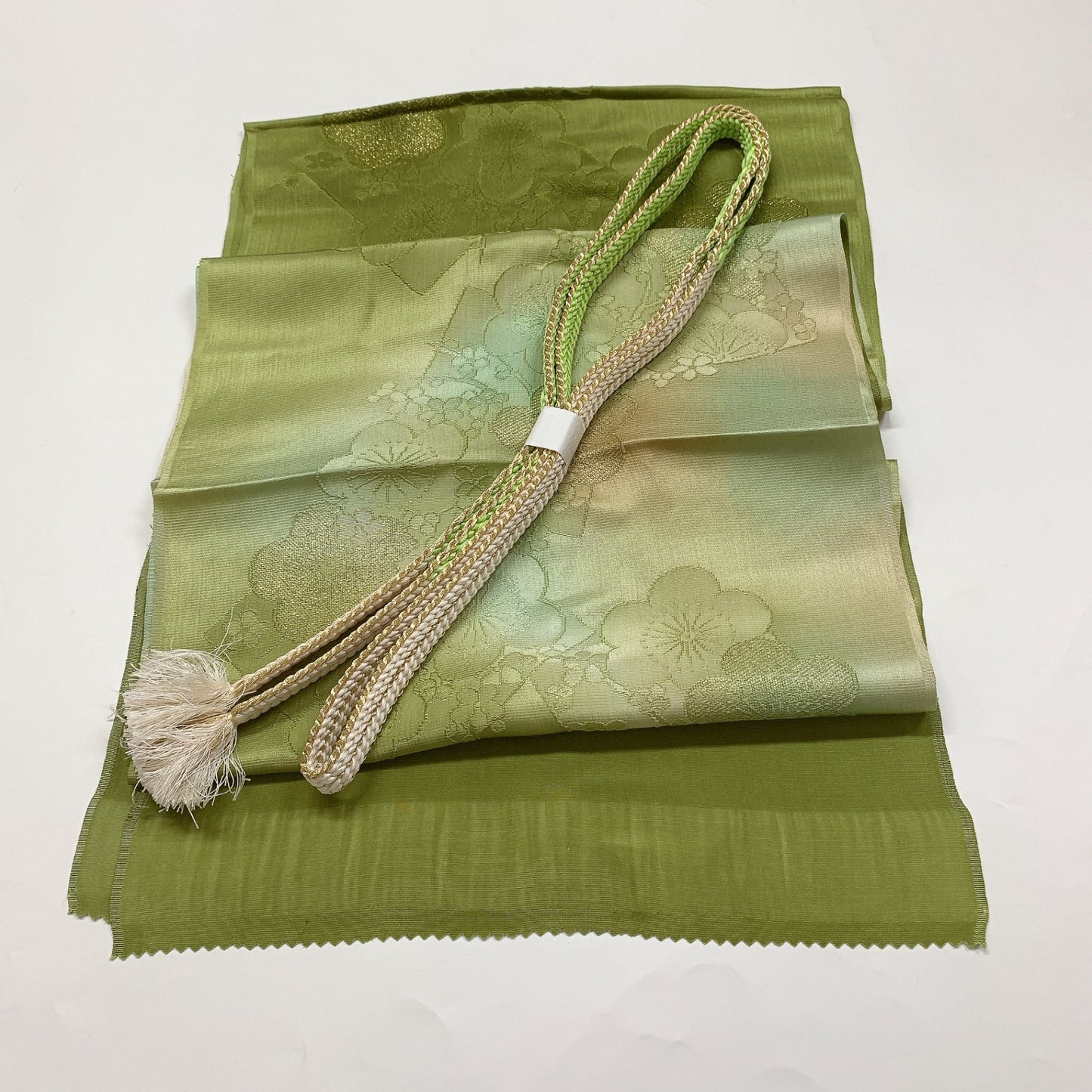 9017# Japanese Kimono Accessory Vintage Obiage and Obijime 2-piece Set Silk